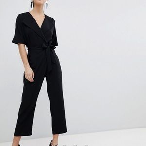 NWT ASOS Petite Wrap Jumpsuit with Self Tie Belt
